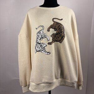 Shein Curve | Tiger Sweatshirt |1X | Streetwear
